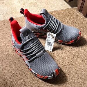 Adidas Kids Gray and Red Shoes